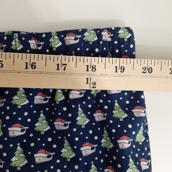Vineyard Vines Flannel Pajama Pants Christmas Whales Santa Whale Mens Small Blue - Picture 7 of 9